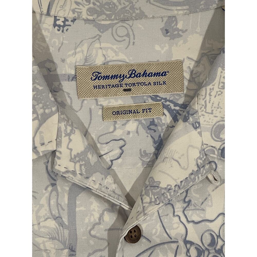 Tommy Bahama Short Sleeve Buttonup, 100% Silk,‎ Embroidered, 3XL, 892-Y - Picture 5 of 6